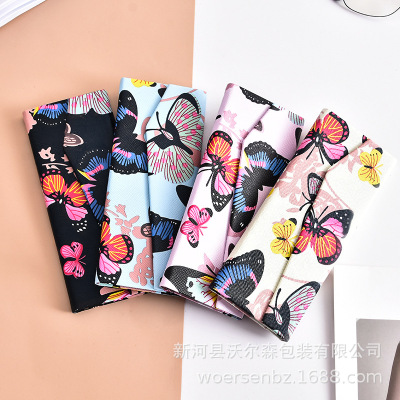 Factory Wholesale Direct Portable Sun Glasses Glasses Case Foldable Cartoon High-End Glasses Case Printable Logo