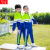 and Secondary School Children Class and School Uniforms Kindergarten Suit Striped Color Matching Sportswear Casual Suit