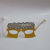 2023 New Laser Paper Gold Powder Half Face Happy New Year Photo Prop Party Glasses Happy 2023