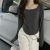Women's Long-Sleeved T-shirt Autumn and Winter New Fashion Ins Irregular Slim-Fit Student Casual Short Top Girl Bottoming Shirt