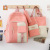 New Set Of School Bag Women 'S Nylon Cloth Contrast Color Primary And Secondary School Student Backpack Four-Piece Set Campus Backpack Large Capacity