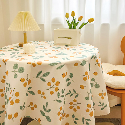 Flannel Tablecloth Ins Style Idyllic Minimalist Student Dormitory Desk Tablecloth round Table Coffee Table Cover Towel Dining Table