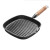 Cast Iron Pan Steak Pot Striped Steak Pot Wooden Handle Steak Dedicated Pot Uncoated Thickened Steak Frying Pan Meat Roasting Pot