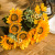 Big Head Vintage Sunflower Artificial Flower European Shooting Raw Silk Fake Flower Living Room Decoration Accessories Plastic Sunflower