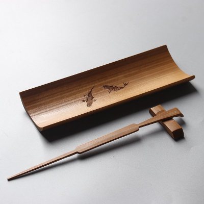 Tea Spoon Vintage Wood Tea Spoon Tea Spoon Tea Clip Volume Tea Ware Kung Fu Tea Ceremony Six Items Three-Piece Set