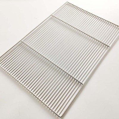Square 304 Barbecue Tools BBQ Barbecue Double-Edged Fine-Toothed Comb Bold Tray Network Drying Net