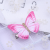 Double-Layer Golden Body Small Butterfly Dreamy Sweet Pink Side Clip Girls' Hairpin Hair Accessories Ins Style Retro Bang Clip