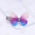 Rainbow Color Simulation Butterfly Barrettes Double-Layer Three-Dimensional Tulle Butterfly Barrettes Fairy Diamond-Embedded Butterfly Side Clip Bang Clip