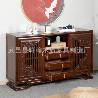 New Chinese Style Home Decoration a Long Narrow Table Wall Side View Table Simple Hotel Entrance Cabinet Northern Old Elm Console Tables