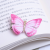 Double-Layer Golden Body Small Butterfly Dreamy Sweet Pink Side Clip Girls' Hairpin Hair Accessories Ins Style Retro Bang Clip