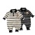 on Behalf of 0-2 Years Old Clothes for Babies Men's Long-Sleeved Autumn Jumpsuit Gentleman Collar Bear Striped Romper