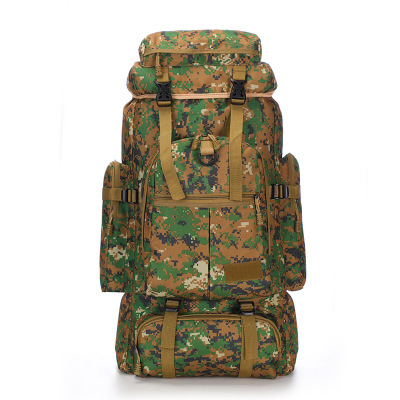 Multi-Functional Backpack with Bracket 75L Outdoor Camouflage Military Fan Tactical Sports Travel Large Capacity Hiking Backpack