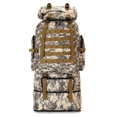 100L Large Capacity Folding Oxford Cloth Camouflage Hiking Backpack Men's Outdoor Sports Trip Backpack Hiking Camping Bag