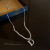 European and American Double Layers Loving Heart Pearl Necklace Female Ins Style Niche Design Clavicle Chain Internet Celebrity Hip-Hop Fashion Accessories