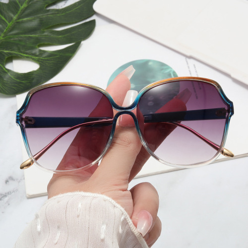 new european and american style large frame metal sunglasses ins style cross-border outdoor full frame sunglasses female fashion sunglasses