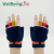Half Finger Flip Jacquard Gloves Knitted Writing Work Cold-Proof Wool Keep Warm Children's Rainbow Color Gloves