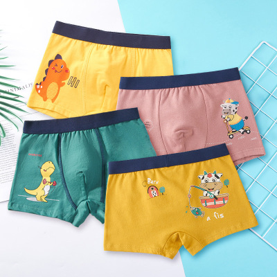 Children's Underwear Men's Boxers Boys' Boxer Brief Dinosaur Cartoon Shorts Men's Baby 1-3-5-12 Years Old Pants