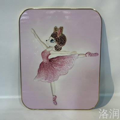 Dancing Girl Crystal Porcelain Decorative Painting Flower Crystal Porcelain Painting Bedside Crystal Porcelain Decorative Calligraphy and Painting Decorative Painting Factory Crystal Porcelain Painting Factory