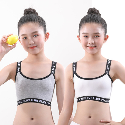 Girl's Underwear Girl Puberty Big Children Vest Student Pure Cotton Girls Puberty Children's Tube Top Wholesale