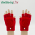 Half Finger Flip Jacquard Gloves Knitted Writing Work Cold-Proof Wool Keep Warm Children's Monochrome Gloves