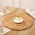 Water Hyacinth Grass Handmade Placemat Floor Mat Tatami Nordic Placemat Potholders Coaster Straw Woven Dining Table Insulation Placemat