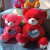 South America Russia Popular European and American Foreign Trade Big Red Valentine's Day Holding-Heart Bear Plush Toy Doll Luminous Bear