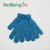 Winter Warm Bright Silver Knitted Gloves Adult Monochrome Gloves
