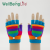 Half Finger Flip Gloves Knitted Writing Work Cold-Proof Wool Keep Warm Children's Rainbow Color Gloves