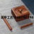 -- [Invitation Month Ebony Incense Box Four-Piece Set]]
Model: H566-11
Material: Rosewood Ebony
Size