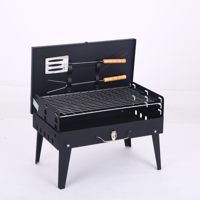 Creative New Outdoor Folding Barbecue Grill Comes with Barbecue Toolbox Oven Barbecue Grill Stall Barbecue Grill