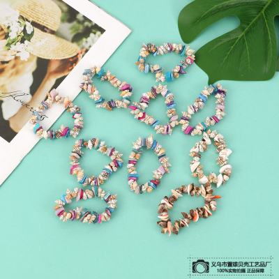 Natural Shell Conch Bracelet Elastic Band Girl Cute Fashion Vacation Style Colored All-Matching Bracelet Manufacturers Wholesale