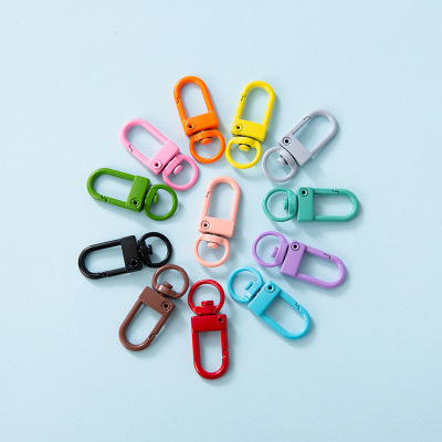 Painted Color Accessories Zinc Alloy Door Latch DIY Handicraft Tool Candy Color Key Ring Keychain Pendant