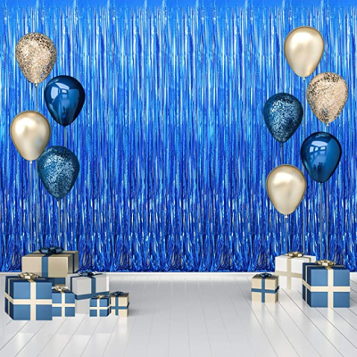 1*2m PET material party backdrop wall decoration rain foil curtain wedding scene layout plain laser foil fringe curtain
