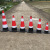 Rubber Traffic Cone Ice Cream Cone Roadblock 70cm Reflective Conical Barrel PVC Tapered Traffic Red and White Road Sign HX-TC