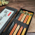 Four-Corner Five-Wood Craft Lacquer Chopsticks Japanese Hexagonal Twist Ins Style Insurance Company Bank Gift Set Wholesale