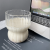 Cute Stripes Chubby Cup Household Ice Cream Cup Milk Breakfast Oat Cup Creative Borosilicate Glass Water Cup