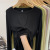 Women's Long-Sleeved T-shirt Spring and Autumn 2022 New Loose All-Match Solid Color round Neck Bottoming Shirt Inner Wear Elastic Thin Top