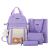 Student Four-Piece Set Large Capacity Backpack High School Bag Manufacturer
