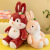 2022 New Products in Stock Internet Celebrity Strawberry Rabbit Doll Creative Plush Toy Rabbit Doll Children's Birthday Gifts