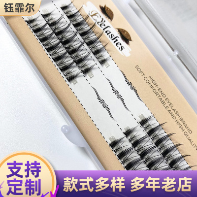 Eyelash Hot Melt Grafting Eyelashes Little Devil Segmented False Eyelashes Natural Simulation Single Cluster