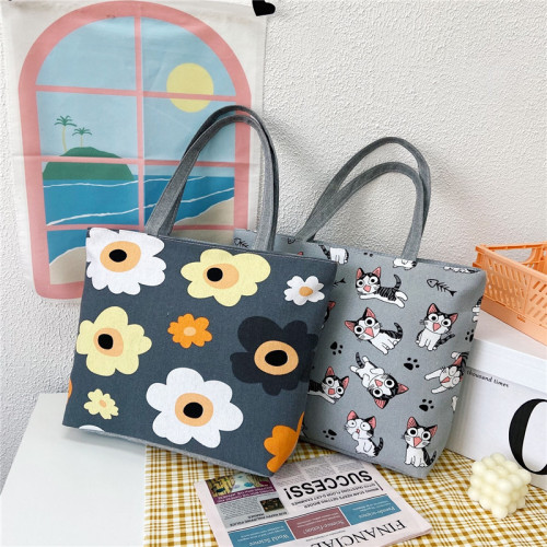 new canvas bag wholesale large capacity women‘s shoulder bag printed handbag korean tote bag artistic canvas bag