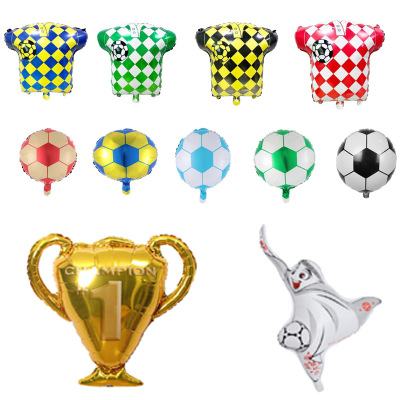 2020 Qatar Football World Cup Aluminum Film Balloon Competitive Sports Party Decoration Layout Supplies