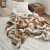 Blanket Thickened Nordic Class a Velvet Blanket Bedroom Knitted Geometric Pattern Blanket Sofa Cover 120 * 150cm