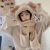 2022 New Bear Hat Scarf Gloves Three-Piece Set Female Winter All-Match and Cute Plush Thermal Three-Piece Suit