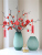 Lucky Persimmon Simulation Mountain Persimmon Fake Branches Home Decoration New Chinese Style Living Room Entrance Counter Flower Arrangement Decoration