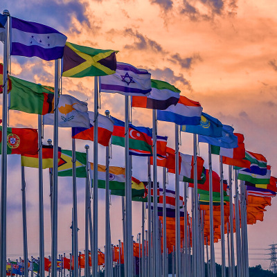 Football Bar National Flags Hanging Flags Top 32 Fans Flag Flags Customized 2022 Qatar World Cup String