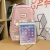 Gentle Plaid Backpack Middle School Student Large Capacity High School Student Girl Simple All-Match Campus Backpack