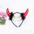 Halloween Devil Horn Headband Spot Children's Holiday Party Dress up Props Red Paillette Feather Headband Female