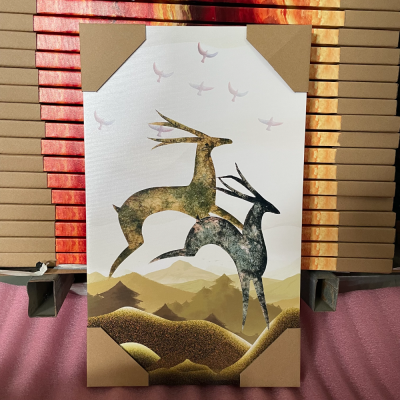 Deer Canvas Painting Oil Painting Decoration Family Oil Painting Decoration Canvas Oil Painting Living Room Stretch Frame Oil Painting Decorative Calligraphy and Painting Manufacturer