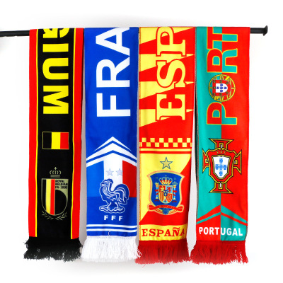 World Cup Top 32 Qatar Spain Netherlands France Brazil USA Germany Football Cheer Scarf Small Gift